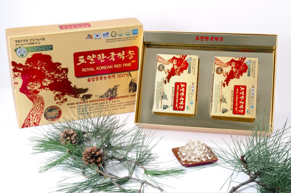 Hộp tinh dầu thông đỏ chính phủ Hàn Quốc 120 viên Hộp tinh dầu thông đỏ chính phủ Hàn Quốc 120 viên
