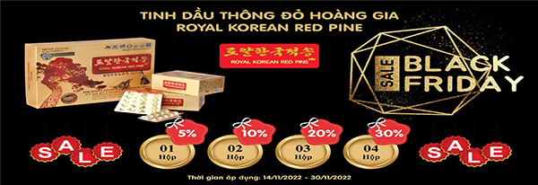 Chương trình khuyến mãi thông đỏ Royal Korean Red Pine
